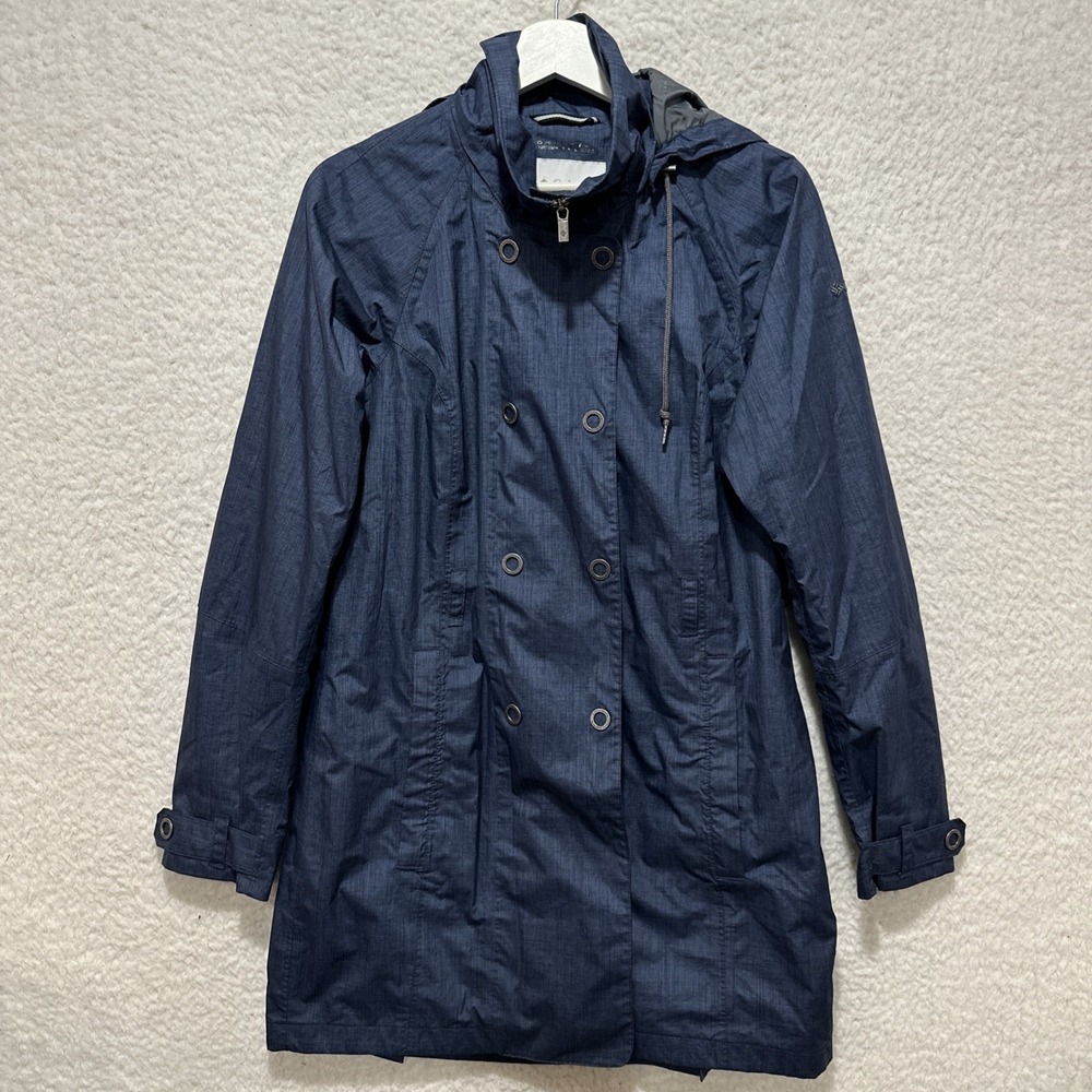 Columbia Omni-Tech Waterproof Hooded Outdoor Snap Button Full Zip Jacket Size S